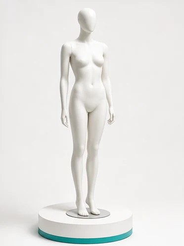 Maniquí cuerpo entero sobre base de exhibición